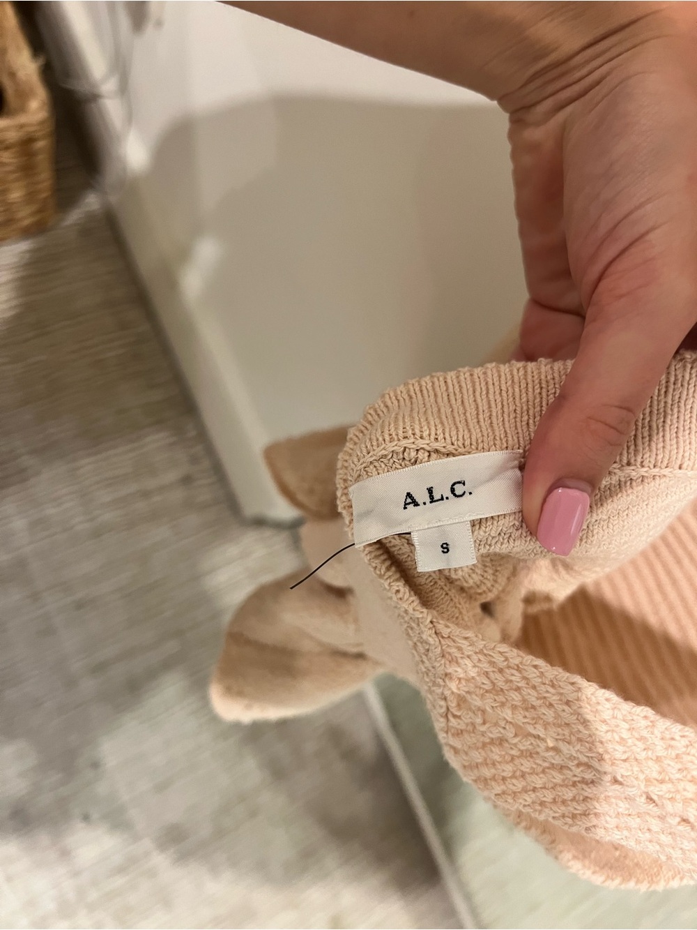 A.L.C. Cream Knit Cropped Ruffle Tank - Picture 4 of 4